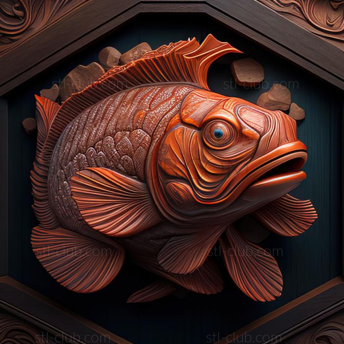 3D model st Hemichromis handsome fish (STL)